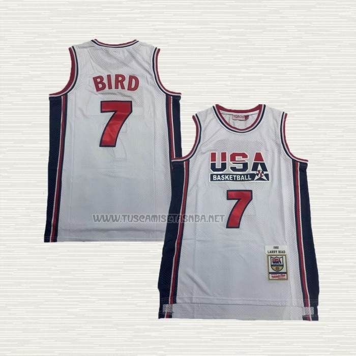 Camiseta Larry Bird NO 7 USA 1992 Blanco